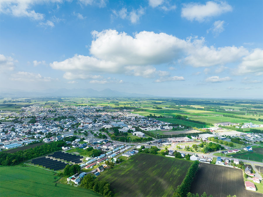 北海道鹿追町のマイクログリッドの全景